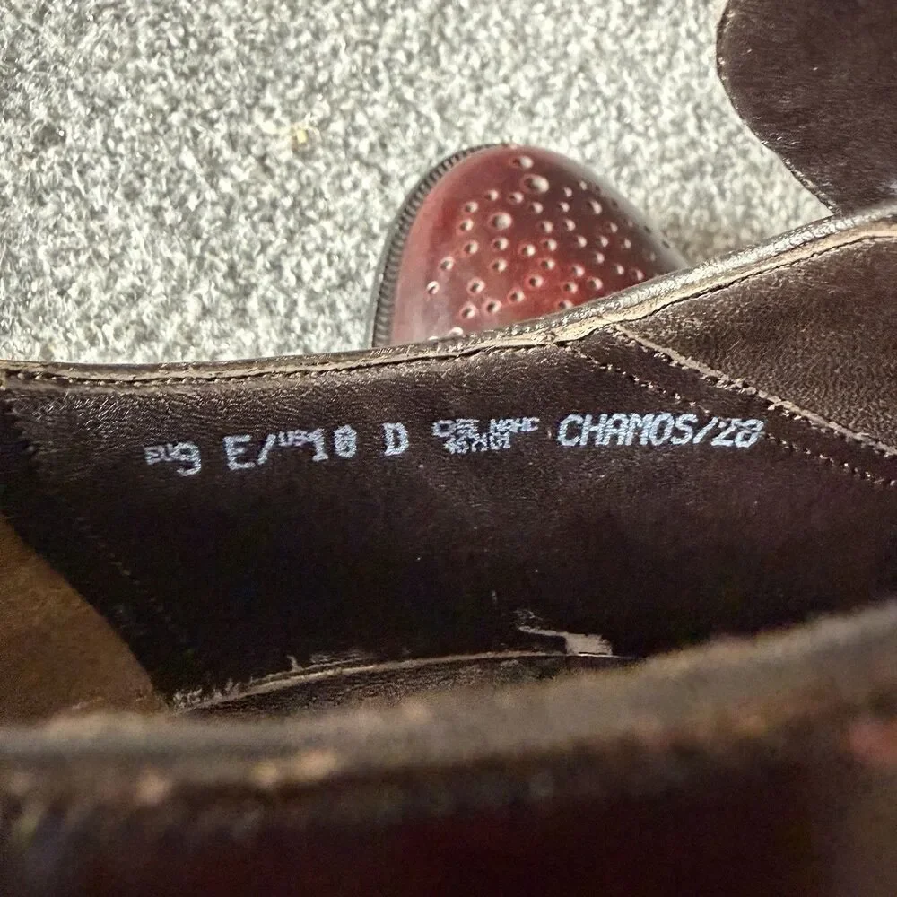 Bally Chamos Men's Burgundy Leather Tassel Brogue Loafer Dress Shoes US 10 D